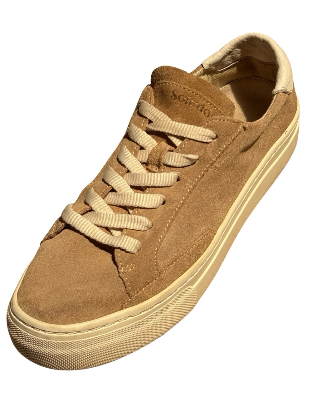 Soludos Ibiza Platform Suede Sneakers Sand Tan Women’s Size 7.5